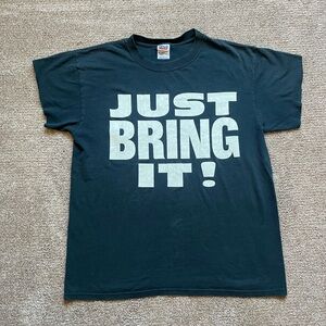 VTG L90’s The Rock “Just Bring It” Faded Black Wrestling Tee